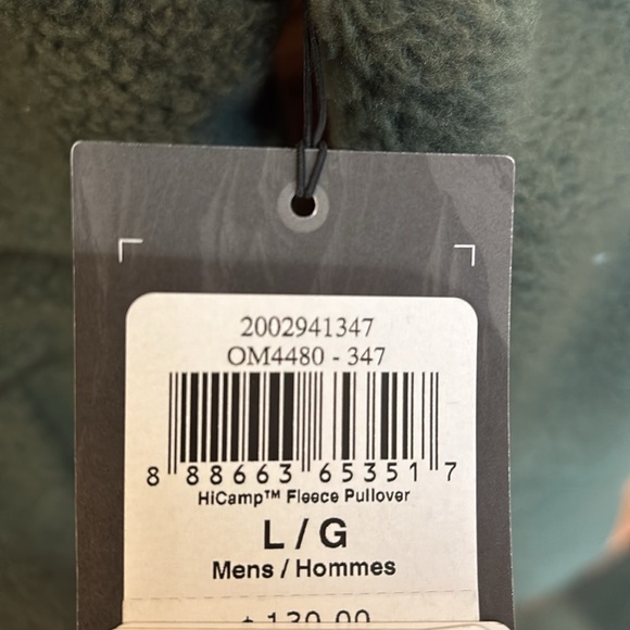 NWT Men’s large Mountain hard wear Green Fleece Pullover - Picture 3 of 4